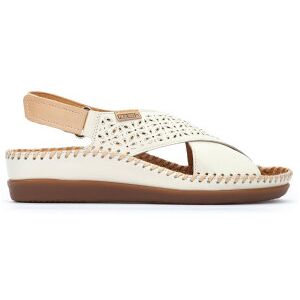 Pikolinostil Kvinder. W8k-0848c1 Off-White Sandaler I Læder Cadaques (39), Hvid, 3-5 Cm, Velcro, Casual Pikolinostil Kvinder. W8k-0848c1 Off-White Sandaler I Læder Cadaques (39), Hvid, 3-5 Cm, Velcro, Casual