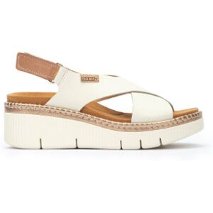 Pikolinostil Kvinder. W0k-0606c1 Læder-Sandaler Gomer Off-White (41), Hvid, 5-8 Cm, Velcro, Casual Pikolinostil Kvinder. W0k-0606c1 Læder-Sandaler Gomer Off-White (41), Hvid, 5-8 Cm, Velcro, Casual