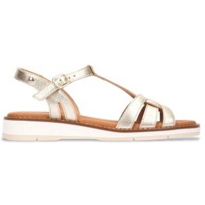 Pikolinostil Kvinder. W9b-0789cl Gyldne Roquetas-Sandaler I Læder (35), Guldfarvet, Beige, 1-3 Cm, Spænder, Casual Pikolinostil Kvinder. W9b-0789cl Gyldne Roquetas-Sandaler I Læder (35), Guldfarvet, Beige, 1-3 Cm, Spænder, Casual