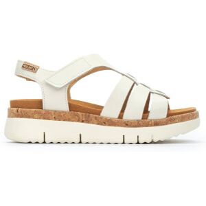 Pikolinostil Kvinder. W4n-0754 Salma Læder-Sandaler Off-White (36), Hvid, 3-5 Cm, Velcro, Casual Pikolinostil Kvinder. W4n-0754 Salma Læder-Sandaler Off-White (36), Hvid, 3-5 Cm, Velcro, Casual