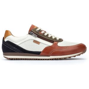 Pikolinostil Mænd. M2a-6292c2 Liverpool Læder Sneakers Hvid (41), Fast, Blonder, Lynlås, Casual Pikolinostil Mænd. M2a-6292c2 Liverpool Læder Sneakers Hvid (41), Fast, Blonder, Lynlås, Casual