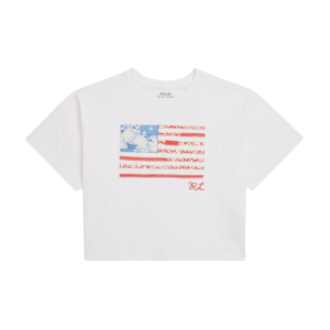 Polo Ralph Laurentil Piger. 313a11751001 T-Shirt Med Hvidt Flag ((L) 10/11años= 144/154cm), Casual, Bomuld, Korte Ærmer, Børnetøj Polo Ralph Laurentil Piger. 313a11751001 T-Shirt Med Hvidt Flag ((L) 10/11años= 144/154cm), Casual, Bomuld, Korte Ærmer, Børnetøj