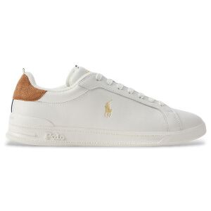 Polo Ralph Laurentil Mænd. 809p02081001 Hrt Crt Lædersko Hvid (44), Fast, Blonder, Casual Polo Ralph Laurentil Mænd. 809p02081001 Hrt Crt Lædersko Hvid (44), Fast, Blonder, Casual
