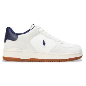 Polo Ralph Laurentil Mænd. 809971482001 Masters Court Læder-Sneakers Med Hvidt Ruskind (44), Fast, Blonder, Casual Polo Ralph Laurentil Mænd. 809971482001 Masters Court Læder-Sneakers Med Hvidt Ruskind (44), Fast, Blonder, Casual