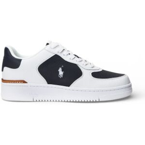 Polo Ralph Laurentil Mænd. 809931570003 Masters Court Lædersko Hvid, Navy (48), Fast, Blonder, Casual, Blå Polo Ralph Laurentil Mænd. 809931570003 Masters Court Lædersko Hvid, Navy (48), Fast, Blonder, Casual, Blå