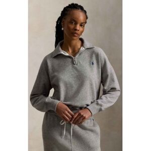Polo Ralph Laurentil Kvinder. 211b18686004 Letvægtsfleecepullover Med Grå Lynlås (Xxs), Casual, Bomuld Polo Ralph Laurentil Kvinder. 211b18686004 Letvægtsfleecepullover Med Grå Lynlås (Xxs), Casual, Bomuld
