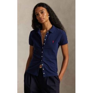 Polo Ralph Laurentil Kvinder. 211939272001 Poloshirt Med Blå Knapstolpe (Xxs), Casual, Bomuld, Korte Ærmer Polo Ralph Laurentil Kvinder. 211939272001 Poloshirt Med Blå Knapstolpe (Xxs), Casual, Bomuld, Korte Ærmer