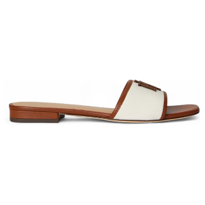 Lauren Ralph Laurentil Kvinder. 802p04395003 Everley-Sandal I Kanvas Og Beige Læder (39), Fast, 1-3 Cm, Ingen, Casual Lauren Ralph Laurentil Kvinder. 802p04395003 Everley-Sandal I Kanvas Og Beige Læder (39), Fast, 1-3 Cm, Ingen, Casual