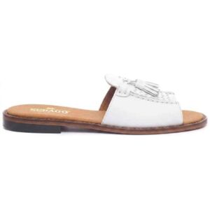 Sebagotil Kvinder. 72127qw Will Slide Pop Sandaler I Læder, Hvide (40.5), Fast, Ingen, Casual Sebagotil Kvinder. 72127qw Will Slide Pop Sandaler I Læder, Hvide (40.5), Fast, Ingen, Casual