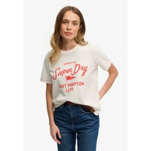 Superdrytil Kvinder. W1011872a Heritage Hamptons T-Shirt Cremehvid (Xxs), Casual, Bomuld, Korte Ærmer Superdrytil Kvinder. W1011872a Heritage Hamptons T-Shirt Cremehvid (Xxs), Casual, Bomuld, Korte Ærmer