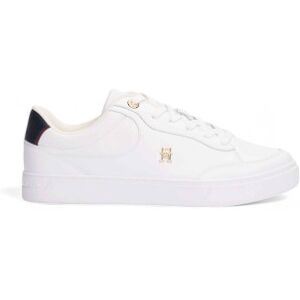 Tommy Hilfigertil Kvinder. Fw0fw08579 Essentielle Hvide Tennissko I Læder (40), Fast, Blonder, Casual Tommy Hilfigertil Kvinder. Fw0fw08579 Essentielle Hvide Tennissko I Læder (40), Fast, Blonder, Casual