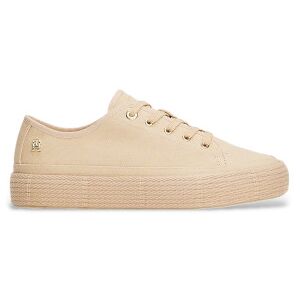 Tommy Hilfigertil Kvinder. Fw0fw08404 Træningssko Med Monogram Th Beige (38), Stof, Fast, Blonder, Casual Tommy Hilfigertil Kvinder. Fw0fw08404 Træningssko Med Monogram Th Beige (38), Stof, Fast, Blonder, Casual