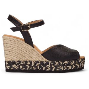 Wonderstil Kvinder. Yh-Ma2611_4994_5792 Dalia 11 Espadriller I Læder, Sort (38), 5-8 Cm, Spænder, Casual Wonderstil Kvinder. Yh-Ma2611_4994_5792 Dalia 11 Espadriller I Læder, Sort (38), 5-8 Cm, Spænder, Casual