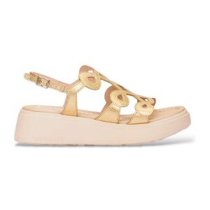 Wonderstil Kvinder. A-4503 Gyldne Infinity Flow-Sandaler I Læder (36), Guldfarvet, 3-5 Cm, Spænder, Casual Wonderstil Kvinder. A-4503 Gyldne Infinity Flow-Sandaler I Læder (36), Guldfarvet, 3-5 Cm, Spænder, Casual