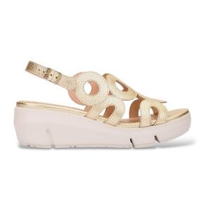 Wonderstil Kvinder. D-8282 Gyldne Onda-Sandaler I Læder (37), Guldfarvet, 3-5 Cm, Spænder, Casual Wonderstil Kvinder. D-8282 Gyldne Onda-Sandaler I Læder (37), Guldfarvet, 3-5 Cm, Spænder, Casual