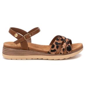 Xtitil Kvinder. 14459301-Camel Sandaler 144593 Brun (36), 1-3 Cm, Spænder, Casual, Dyreprint Xtitil Kvinder. 14459301-Camel Sandaler 144593 Brun (36), 1-3 Cm, Spænder, Casual, Dyreprint