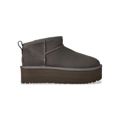 Uggtil Kvinder. 1135092 Classic Ultra Mini Platform Leather Ankle Boots Mørkegrå (39), Læder, 5-8 Cm, Ingen, Casual Uggtil Kvinder. 1135092 Classic Ultra Mini Platform Leather Ankle Boots Mørkegrå (39), Læder, 5-8 Cm, Ingen, Casual