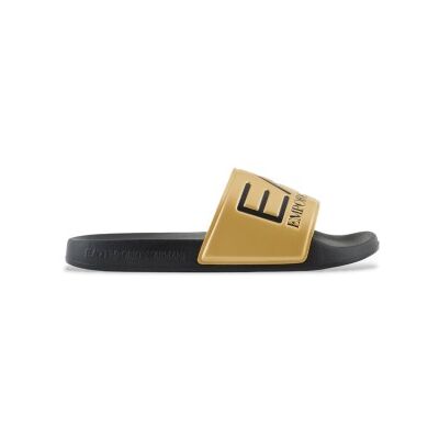 Ea7unisex. 7x000108_af15118 Flip-Flops Maxilogo Guld (37), Guldfarvet, Fast, Ingen, Badetøj Ea7unisex. 7x000108_af15118 Flip-Flops Maxilogo Guld (37), Guldfarvet, Fast, Ingen, Badetøj