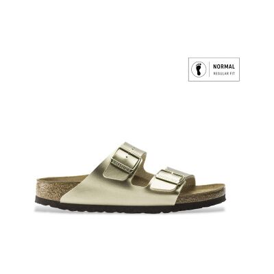 Birkenstocktil Kvinder. 1016110 Sandaler I Læder Arizona Birko Flor (Regular Pasform) Guld (42), Guldfarvet, Fast, Ingen, Casual Birkenstocktil Kvinder. 1016110 Sandaler I Læder Arizona Birko Flor (Regular Pasform) Guld (42), Guldfarvet, Fast, Ingen, Casual