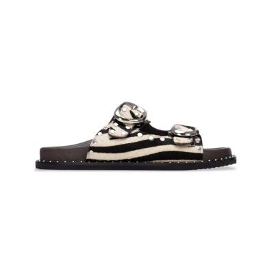 Carmelatil Kvinder. 16305604-Cebra Sandaler I Læder 163056 Hvid (41), Fast, Spænder, Casual, Dyreprint Carmelatil Kvinder. 16305604-Cebra Sandaler I Læder 163056 Hvid (41), Fast, Spænder, Casual, Dyreprint