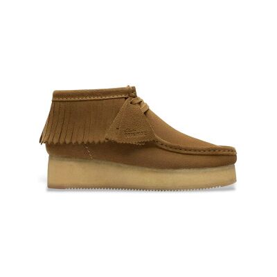 Clarkstil Kvinder. 26182855 Wallabee Wedge Fringe Suede Ankle Boots Brown (37), Brun, 3-5 Cm, Ruskind, Blonder, Casual Clarkstil Kvinder. 26182855 Wallabee Wedge Fringe Suede Ankle Boots Brown (37), Brun, 3-5 Cm, Ruskind, Blonder, Casual