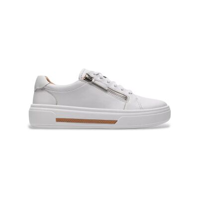 Clarkstil Kvinder. 26185917 Hollyrose Zip Lædersko Hvid (37), Fast, Ruskind, Blonder, Casual Clarkstil Kvinder. 26185917 Hollyrose Zip Lædersko Hvid (37), Fast, Ruskind, Blonder, Casual