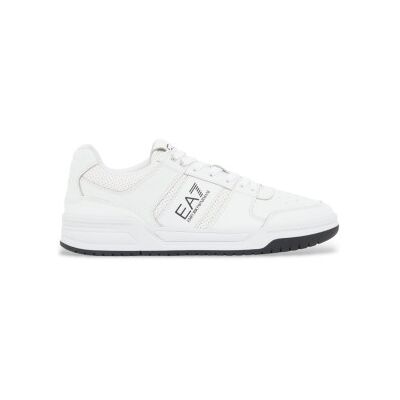 Ea7unisex. X8x234_xk422 Sneakers I Læder Baseline Hvid, Sort (45 1/3), Fast, Blonder, Casual Ea7unisex. X8x234_xk422 Sneakers I Læder Baseline Hvid, Sort (45 1/3), Fast, Blonder, Casual