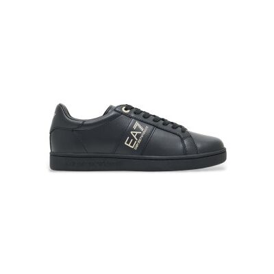 Ea7unisex. 7x000332_af10848 Klassiske Læder-Sneakers I Sort (44), Fast, Blonder, Casual Ea7unisex. 7x000332_af10848 Klassiske Læder-Sneakers I Sort (44), Fast, Blonder, Casual