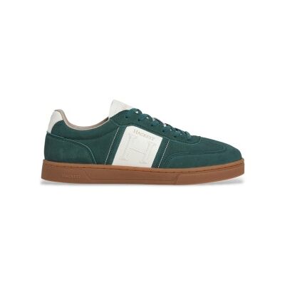 Hackett Londontil Mænd. Hms200054 Harper League Læder-Sneakers Grøn (45), Fast, Blonder, Casual Hackett Londontil Mænd. Hms200054 Harper League Læder-Sneakers Grøn (45), Fast, Blonder, Casual