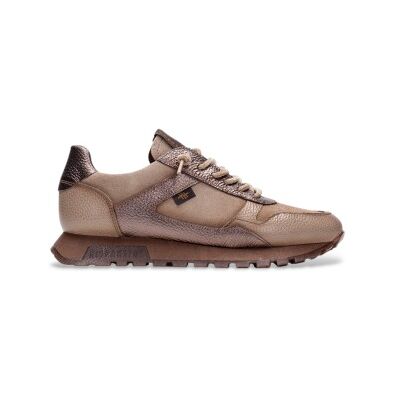 Hispanitastil Kvinder. Hi265095 Oregon Sneakers I Taupe Skind (39), Læder, Fast, Blonder, Casual, Gråt Hispanitastil Kvinder. Hi265095 Oregon Sneakers I Taupe Skind (39), Læder, Fast, Blonder, Casual, Gråt