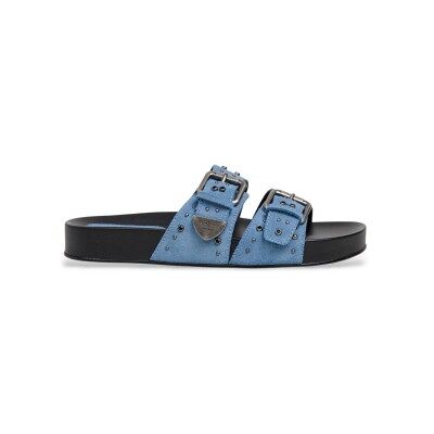 Pepe Jeanstil Kvinder. Pls900008 Agnes Studs-Sandaler I Læder, Blå (37), Fast, Ruskind, Ingen, Casual Pepe Jeanstil Kvinder. Pls900008 Agnes Studs-Sandaler I Læder, Blå (37), Fast, Ruskind, Ingen, Casual