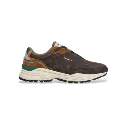 Pepe Jeanstil Mænd. Pms600012 Darren Cliff Sneakers I Læder, Brun (42), Fast, Blonder, Casual Pepe Jeanstil Mænd. Pms600012 Darren Cliff Sneakers I Læder, Brun (42), Fast, Blonder, Casual
