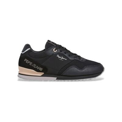Pepe Jeanstil Kvinder. Pls400008 London Party Sneakers Sort (36), Læder, Fast, Blonder, Casual Pepe Jeanstil Kvinder. Pls400008 London Party Sneakers Sort (36), Læder, Fast, Blonder, Casual