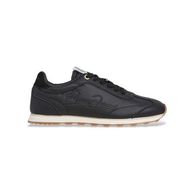 Pepe Jeanstil Kvinder. Pls400013 Sneakers I Læder Once Dress Sort (39), Fast, Blonder, Casual Pepe Jeanstil Kvinder. Pls400013 Sneakers I Læder Once Dress Sort (39), Fast, Blonder, Casual