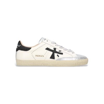 Premiatatil Kvinder. Stevend Stevend Læder Sneakers Hvid (41), Fast, Blonder, Casual Premiatatil Kvinder. Stevend Stevend Læder Sneakers Hvid (41), Fast, Blonder, Casual