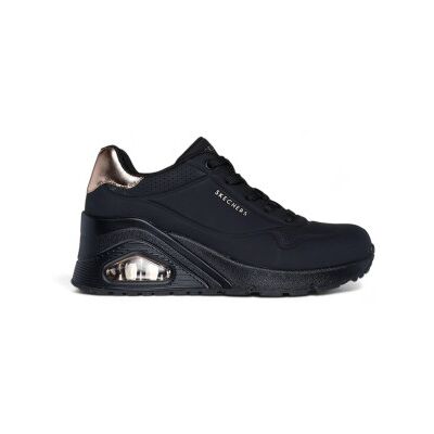 Skecherstil Kvinder. 177520 Træningssko Uno Wedge Hi Steps Sort (37), 3-5 Cm, Blonder, Casual Skecherstil Kvinder. 177520 Træningssko Uno Wedge Hi Steps Sort (37), 3-5 Cm, Blonder, Casual