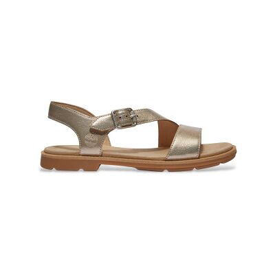 Timberlandtil Kvinder. Tb0a2r2tn751 Calista Bay Sandaler I Gyldent Læder (42 W), Guldfarvet, Fast, Spænder, Casual Timberlandtil Kvinder. Tb0a2r2tn751 Calista Bay Sandaler I Gyldent Læder (42 W), Guldfarvet, Fast, Spænder, Casual