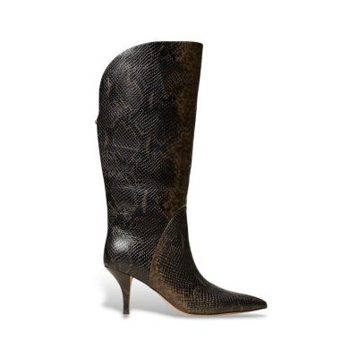 Twinsettil Kvinder. 262tgt074 Høje Støvler I Læder Med Brunt Python-Print (38), 3-5 Cm, Ingen, Casual Twinsettil Kvinder. 262tgt074 Høje Støvler I Læder Med Brunt Python-Print (38), 3-5 Cm, Ingen, Casual