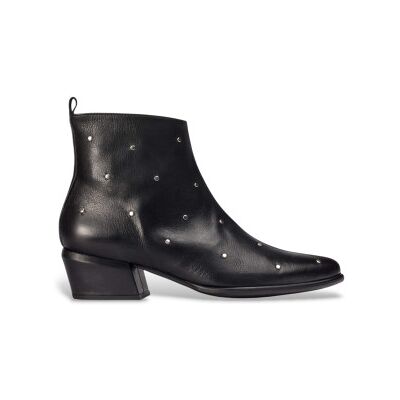 Wonderstil Kvinder. D-2002 Fei 02 Ankelstøvler I Læder, Sort (36), 3-5 Cm, Lynlås, Casual Wonderstil Kvinder. D-2002 Fei 02 Ankelstøvler I Læder, Sort (36), 3-5 Cm, Lynlås, Casual