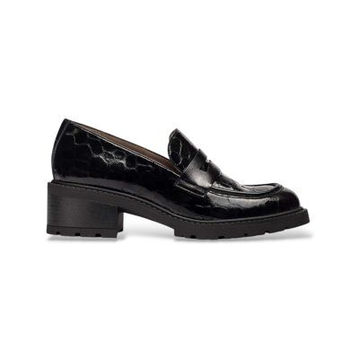 Wonderstil Kvinder. D-1401_5633_5792 Evoclub 01 Sort Læder Loafers (37), 1-3 Cm, Ingen, Casual, Klassisk, Patentlæder Wonderstil Kvinder. D-1401_5633_5792 Evoclub 01 Sort Læder Loafers (37), 1-3 Cm, Ingen, Casual, Klassisk, Patentlæder
