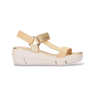 Wonderstil Kvinder. D-8290_941_5643 Sandaler I Læder Flynn 90 Guld (39), Guldfarvet, Stof, 3-5 Cm, Velcro, Casual Wonderstil Kvinder. D-8290_941_5643 Sandaler I Læder Flynn 90 Guld (39), Guldfarvet, Stof, 3-5 Cm, Velcro, Casual