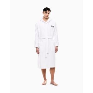 EA7 Model 7M000441_AF14014 Hvid bomuldsbadekåbe - Homewear EA7 Model 7M000441_AF14014 Hvid bomuldsbadekåbe - Homewear