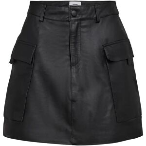 Numph DK Nümph - NUCAREN LEATHER SKIRT - Caviar - 42