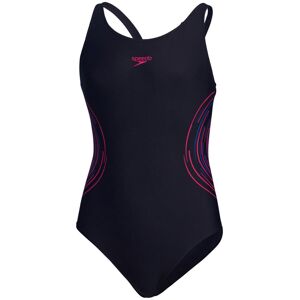 Speedo Placement Muscleback Badedragt Piger Badetøj Sort 56