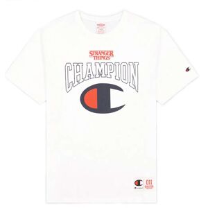 Champion Champion X Stranger Things Logo Tshirt Unisex Kortærmet Tshirts Hvid L