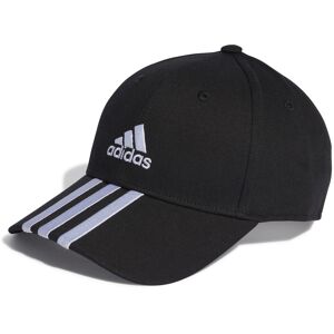 Adidas Baseball 3stripes Cotton Twill Kasket Unisex Halsedisser, Handsker Og Huer Sort Os Large