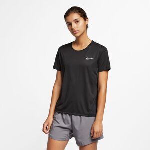 Nike Drifit Miler Tshirt Damer Tøj Sort Xs