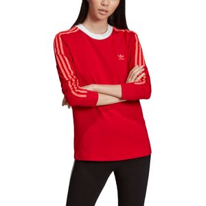 Adidas 3stripes Langærmet Tshirt Damer Langærmet Tshirts Rød 32