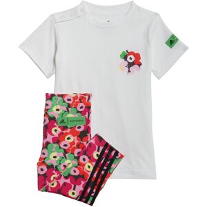 Adidas Adidas X Marimekko Summer Sæt, Tshirt + Leggings Piger Tøj Hvid 80