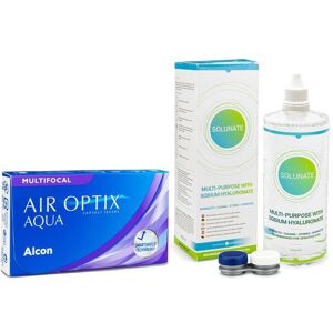 Air Optix Aqua Multifocal (6 linser) + Solunate Multi-Purpose 400 ml med etui